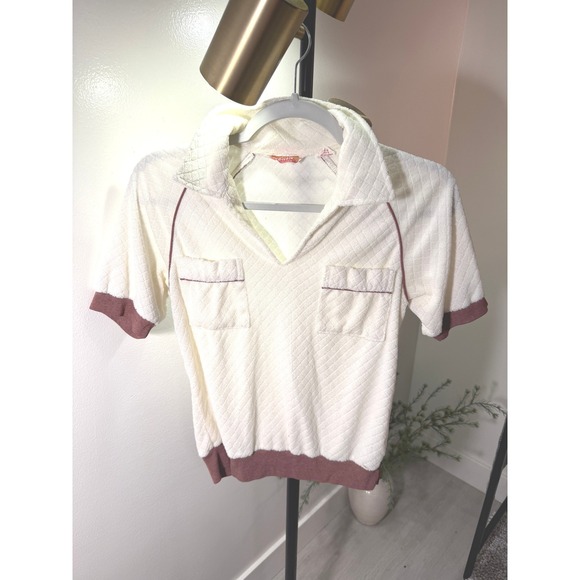 Logistix Tops - 80s tenniscore Logistix Vtg Terry Contrast Piping diana preppy unisex euc Medium
